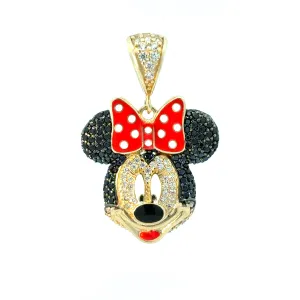 Elegant Gold Mini Mouse Pendant 14k