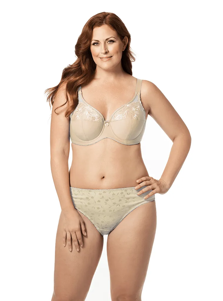 Elila Embroidered Microfiber Underwire