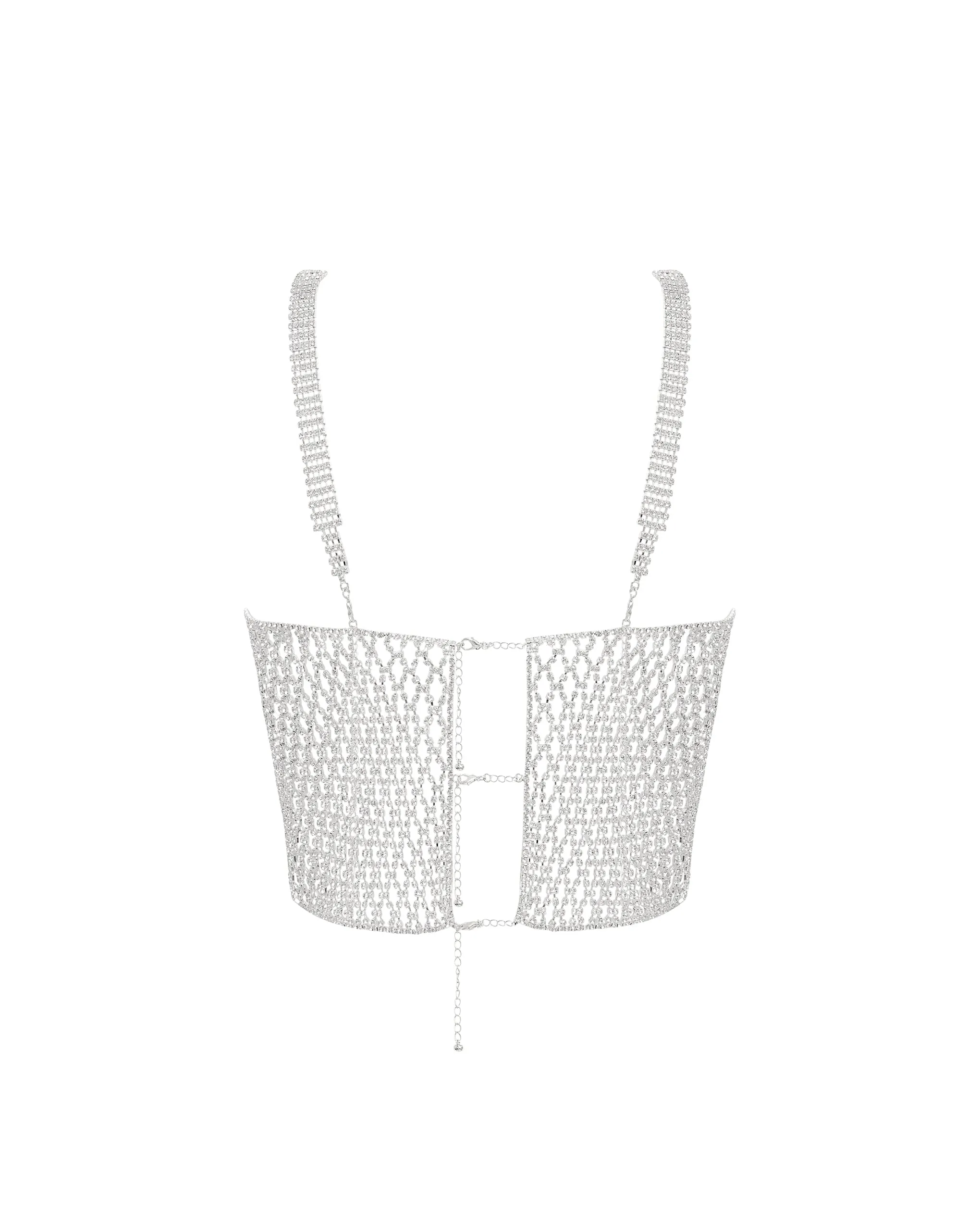 Elsa Diamond Lattice Cami Silver/Clear