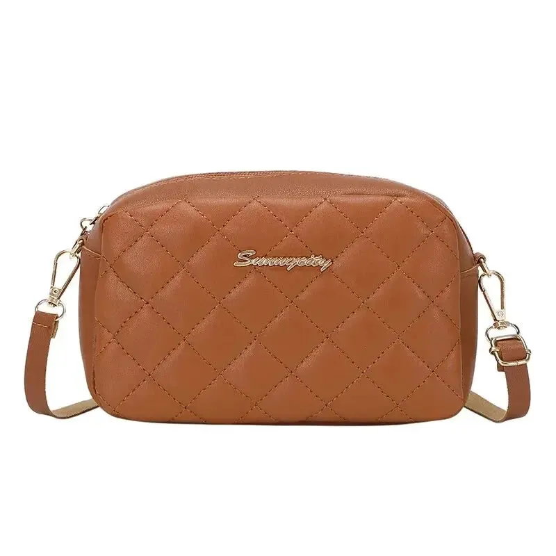 Embroidered Diamond Camera Bag Chic Festive  Functional