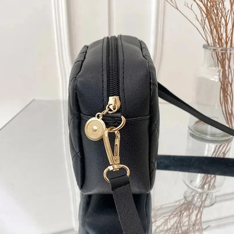 Embroidered Diamond Camera Bag Chic Festive  Functional