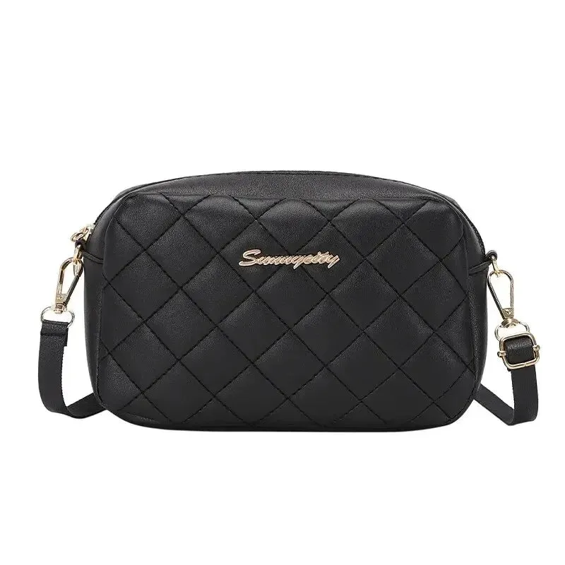 Embroidered Diamond Camera Bag Chic Festive  Functional