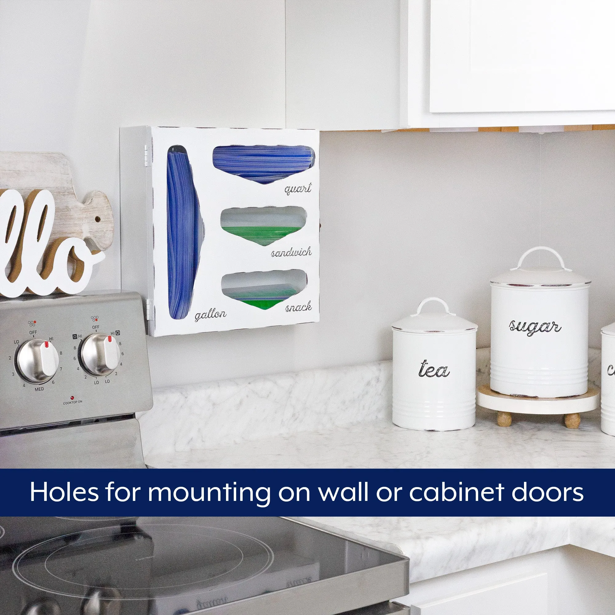 Enamelware Kitchen Bag Organizer