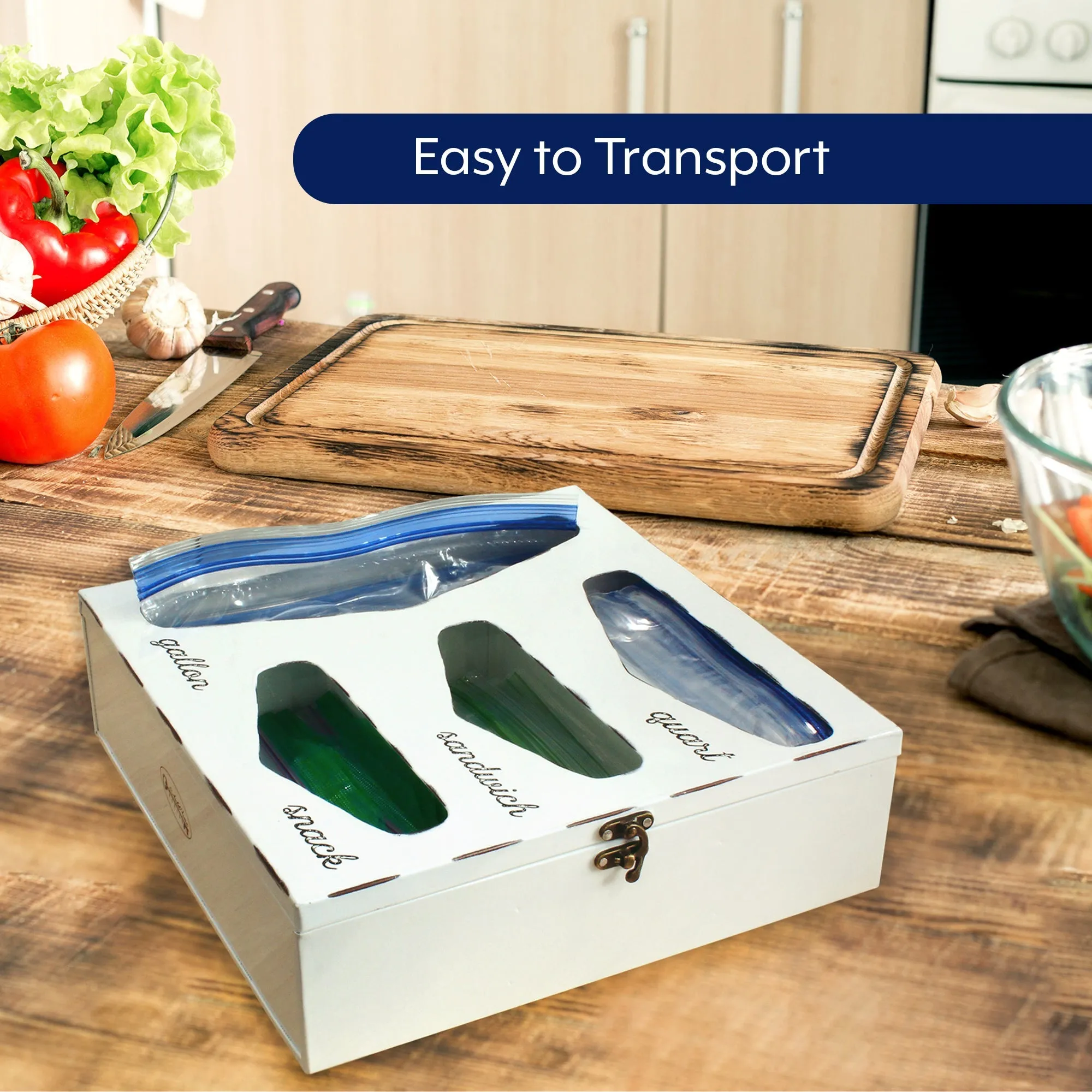 Enamelware Kitchen Bag Organizer