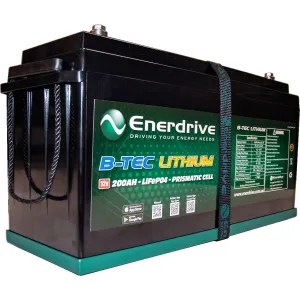 Enerdrive B-Tec 12v 200Ah Gen2 Lithium Battery Lifepo4