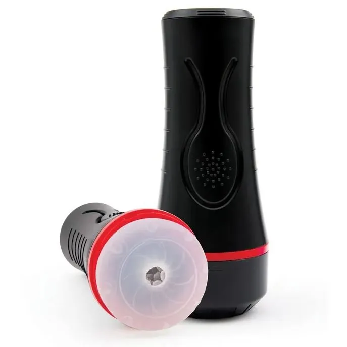 Envy Squeezable Clear Clutch Vibrating Stroker
