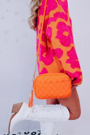 Everyday Essential Quilted Crossbody - Orange