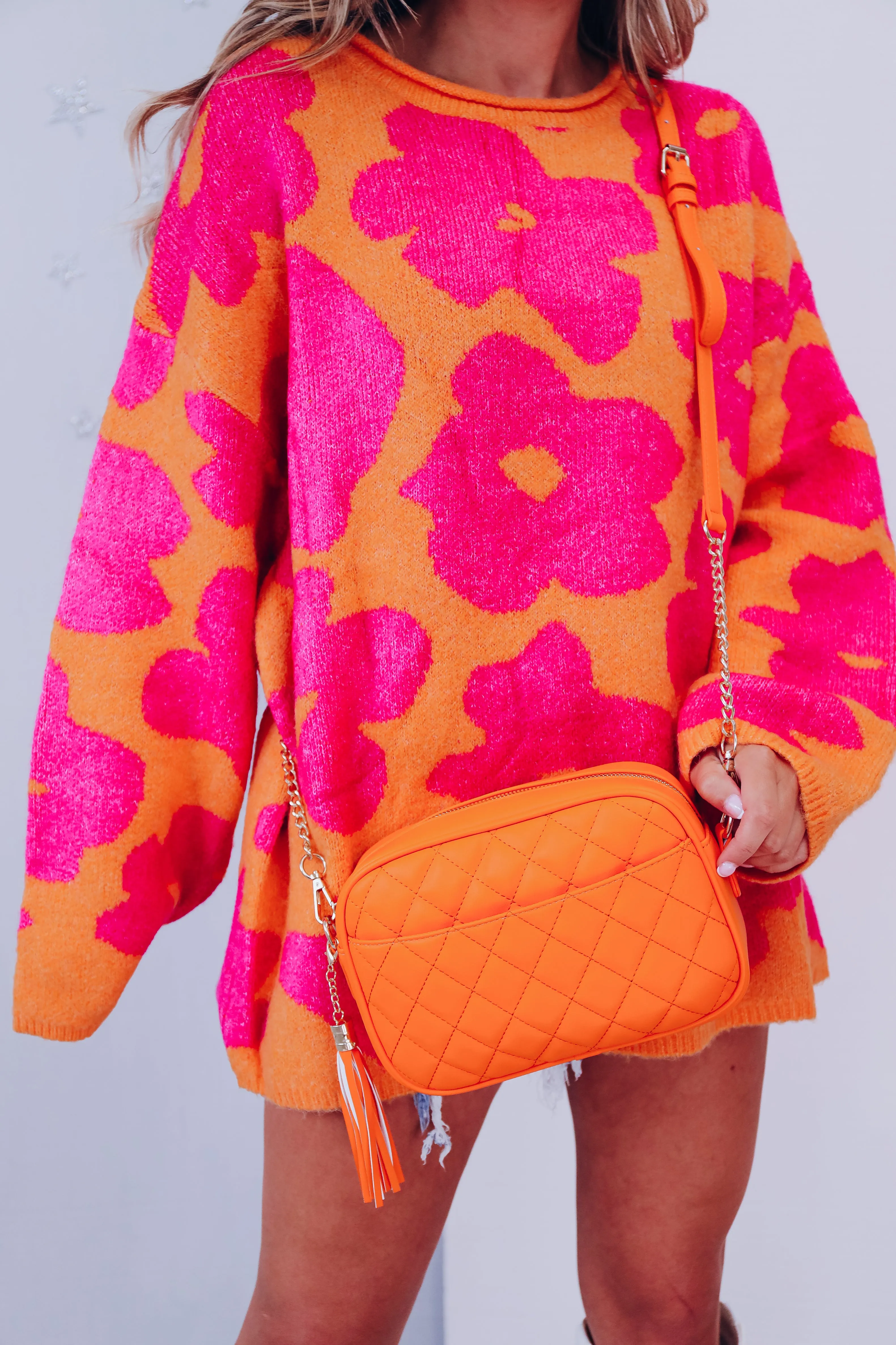 Everyday Essential Quilted Crossbody - Orange