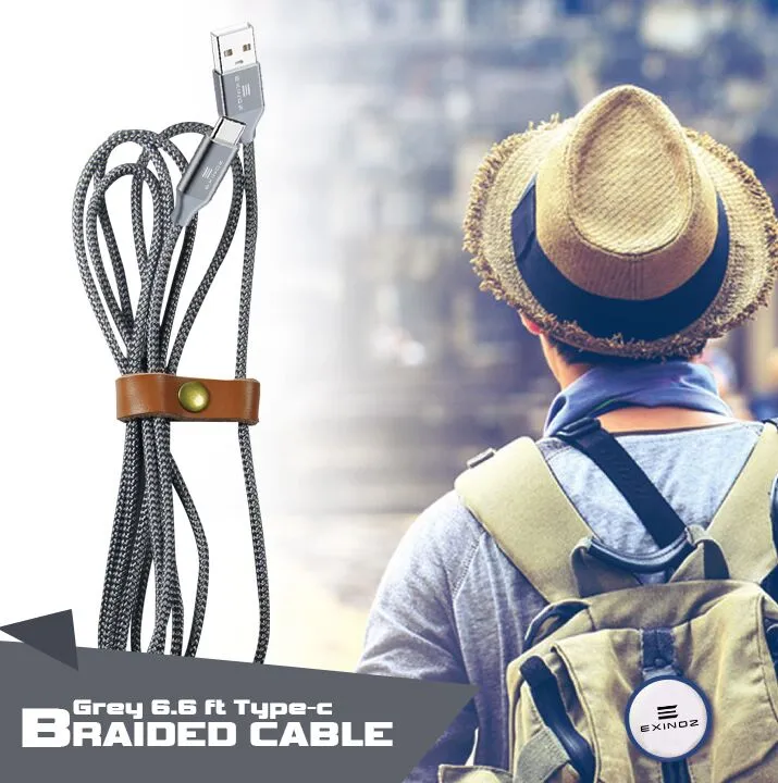 Exinoz USB Type C Cable Fast Charging USB C Cable (3 Pack Bundle   1 Bonus)
