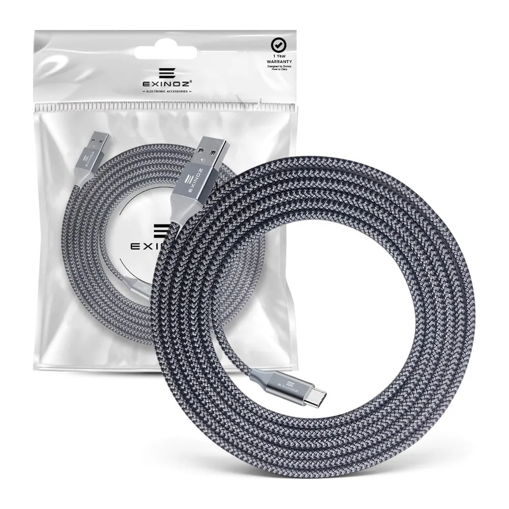 Exinoz USB Type C Cable Fast Charging USB C Cable (3 Pack Bundle   1 Bonus)
