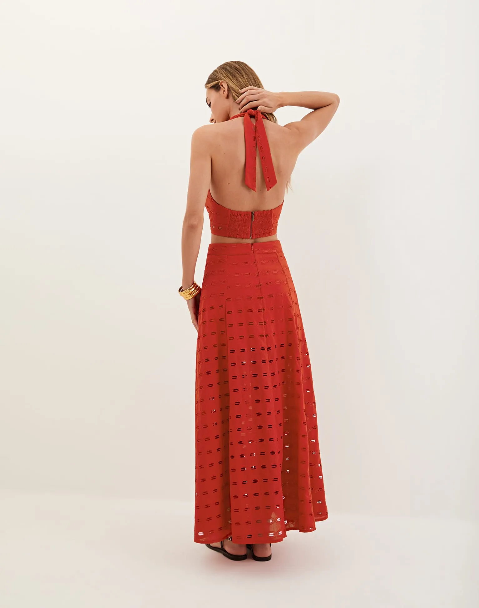 Eyelet Maven Top - Ruby