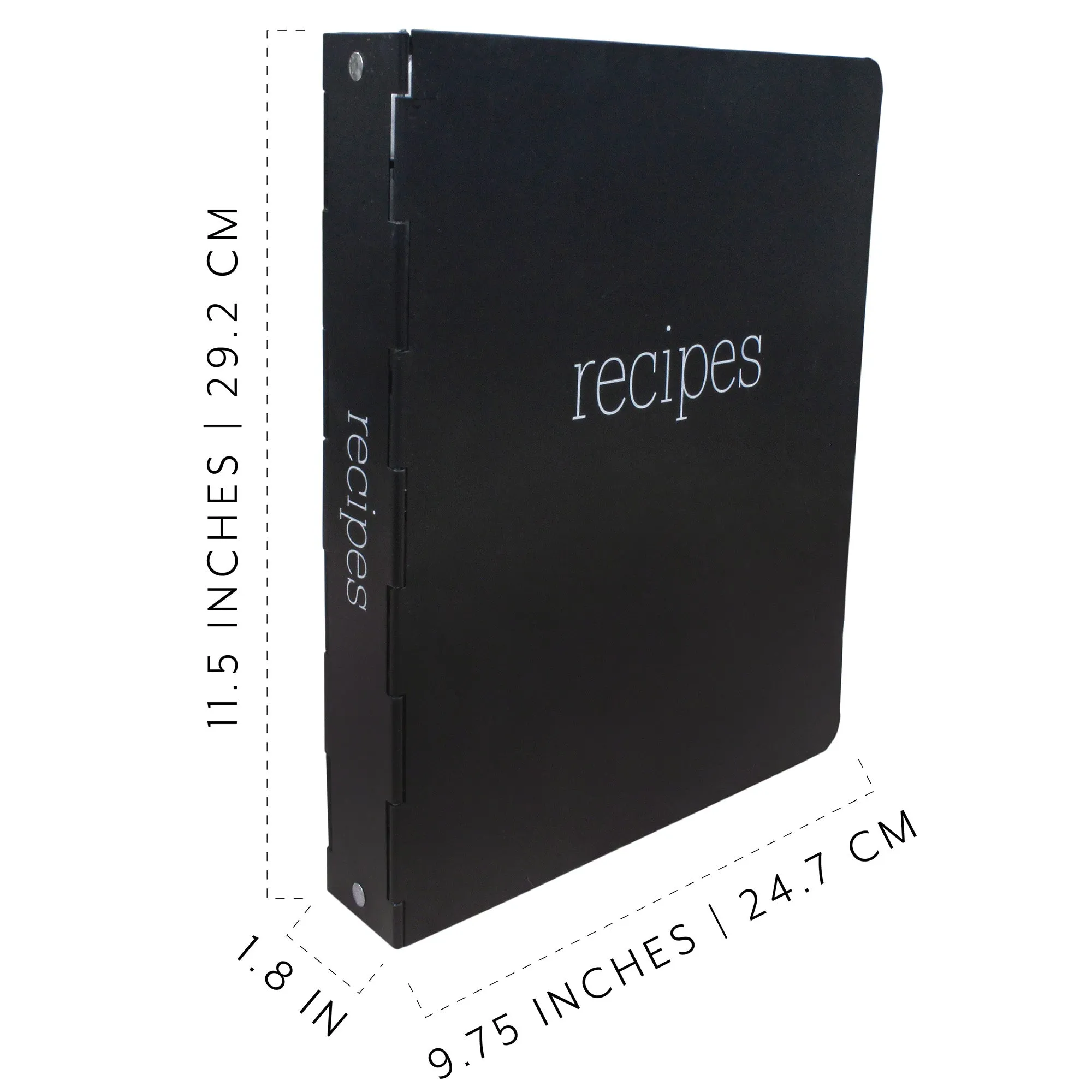 Farmhouse Cookbook Recipe Binder (Black, Case of 8)