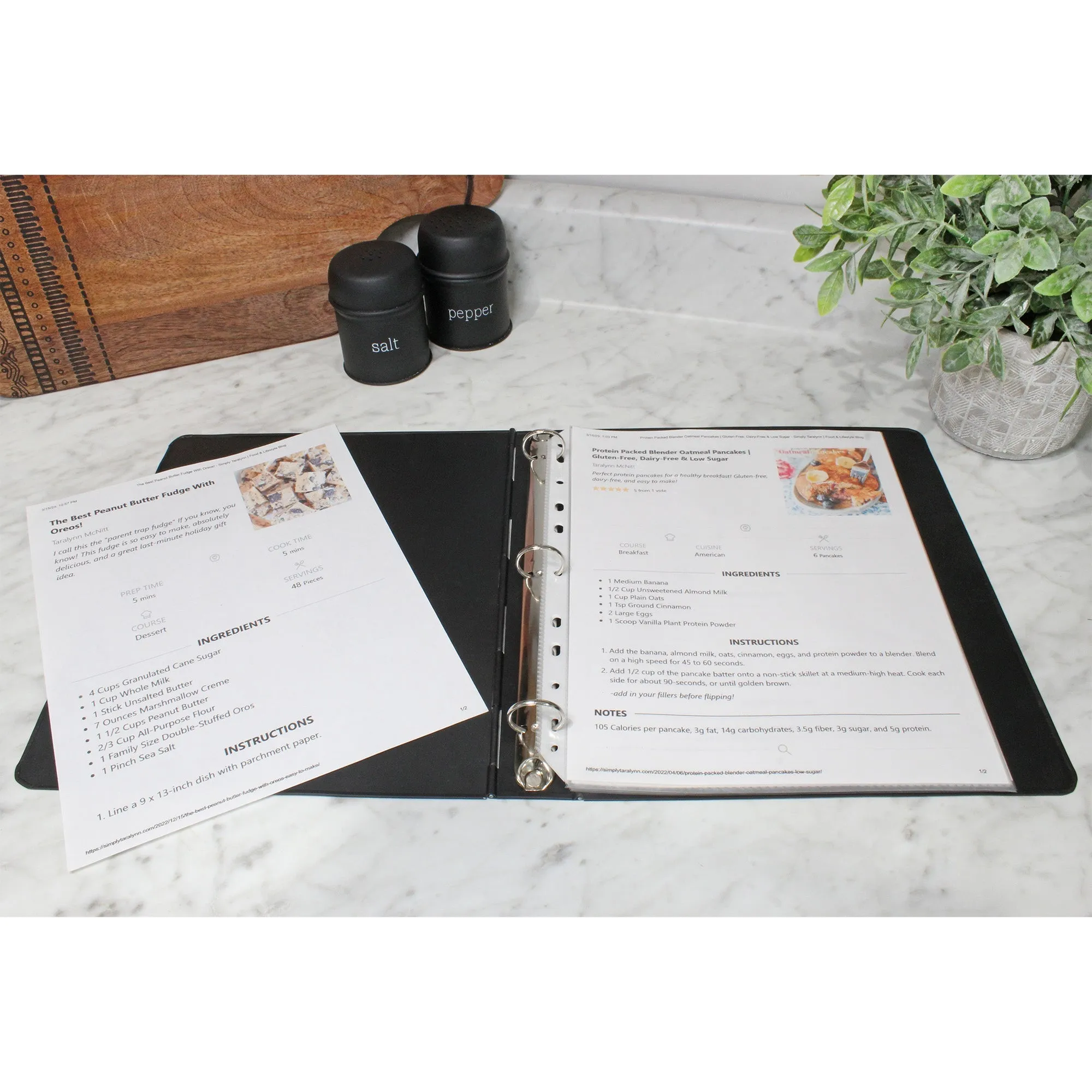 Farmhouse Cookbook Recipe Binder (Black, Case of 8)