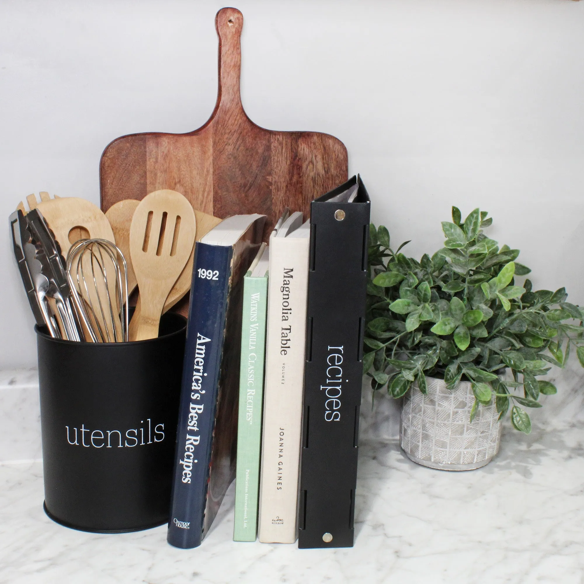 Farmhouse Cookbook Recipe Binder (Black, Case of 8)