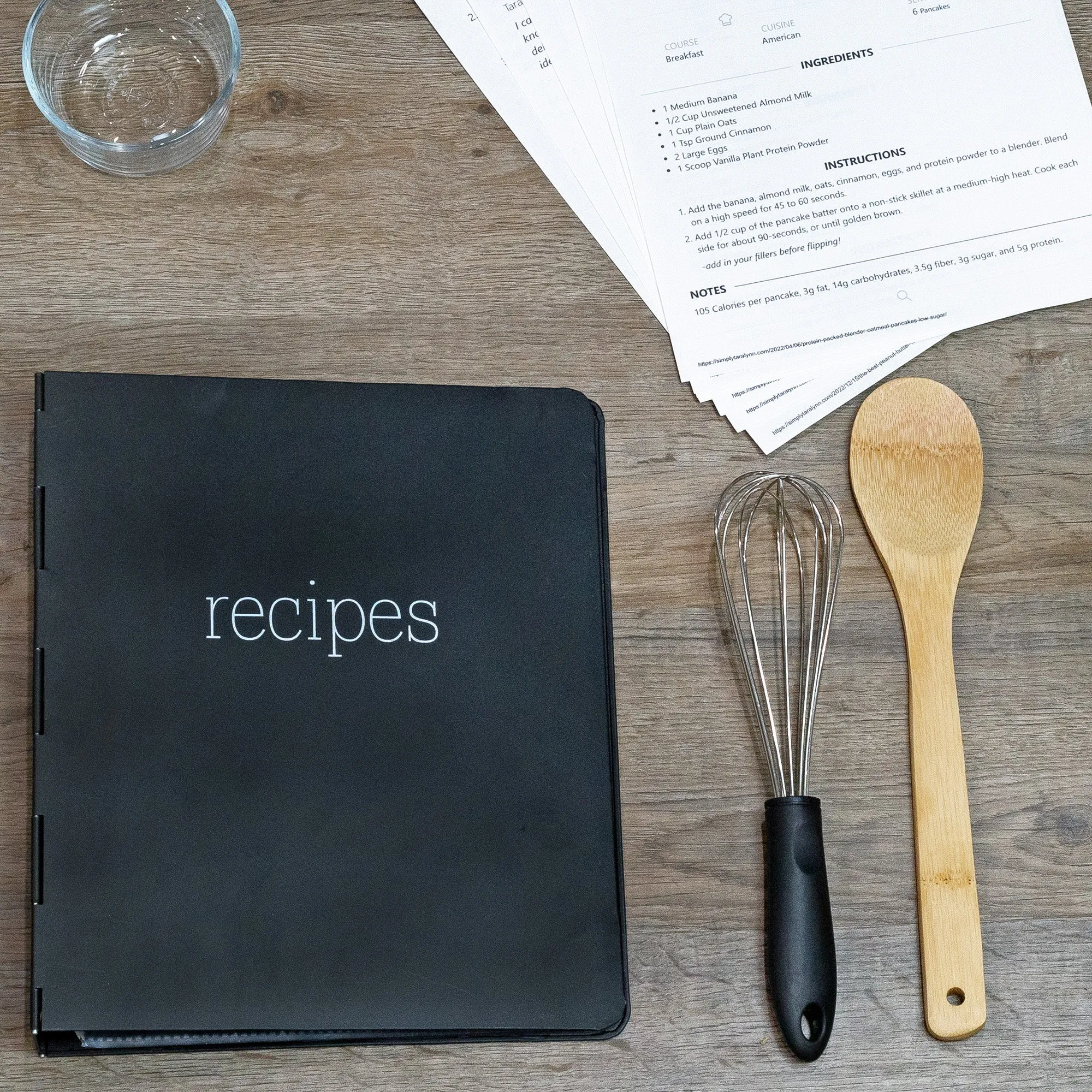 Farmhouse Cookbook Recipe Binder (Black, Case of 8)