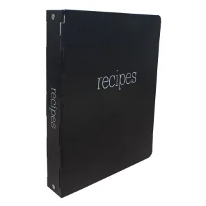 Farmhouse Cookbook Recipe Binder (Black, Case of 8)