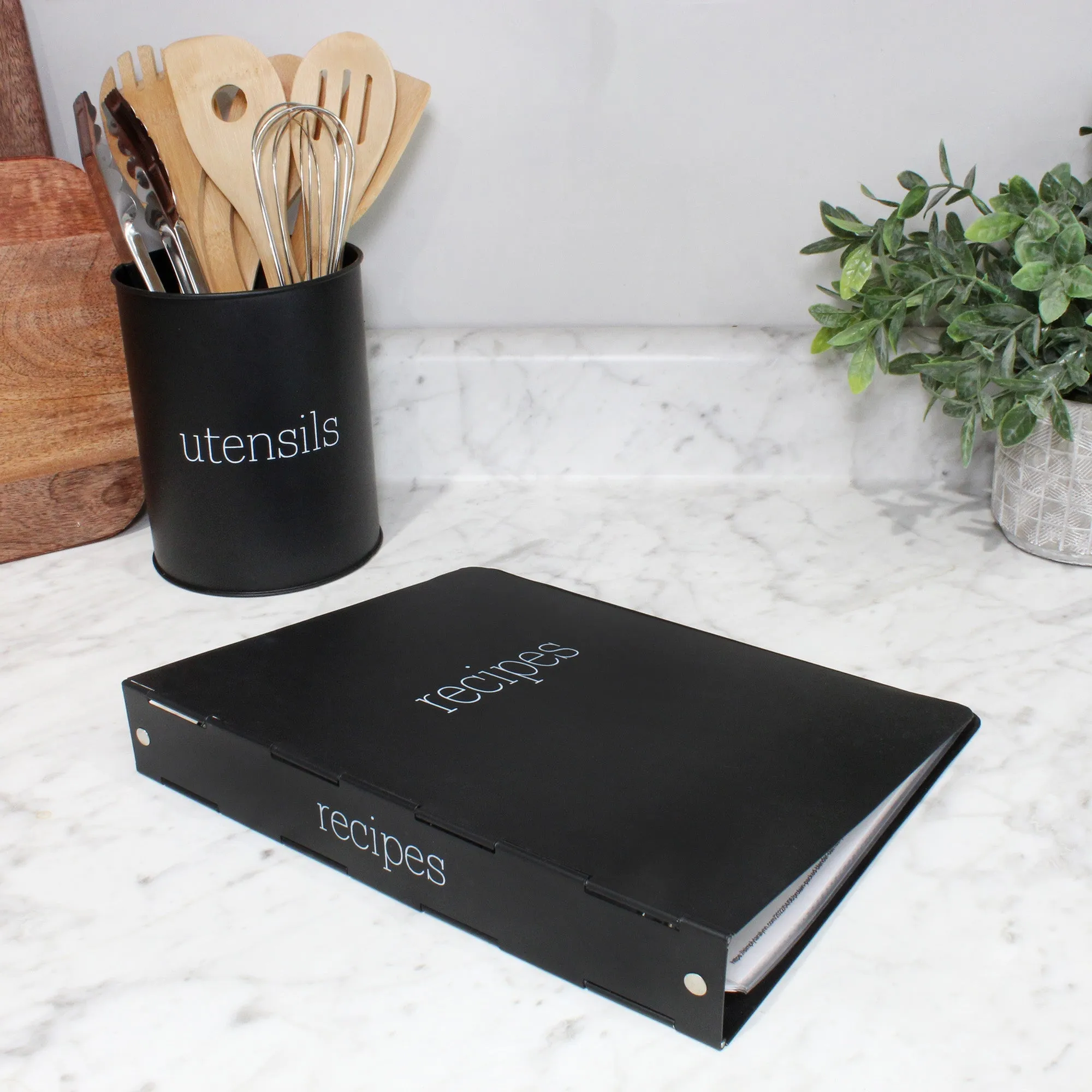 Farmhouse Cookbook Recipe Binder (Black, Case of 8)