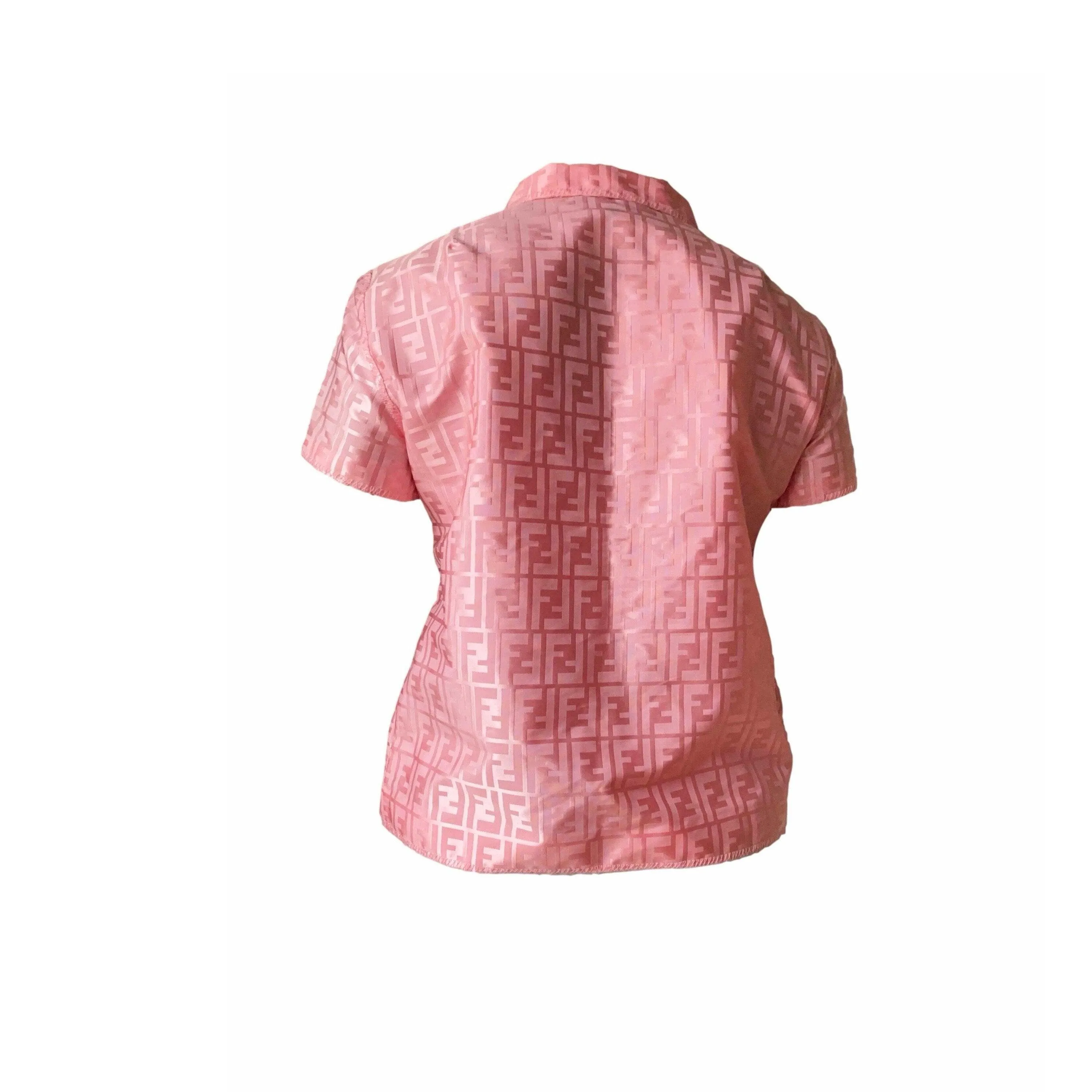Fendi Pink Nylon Zip Top