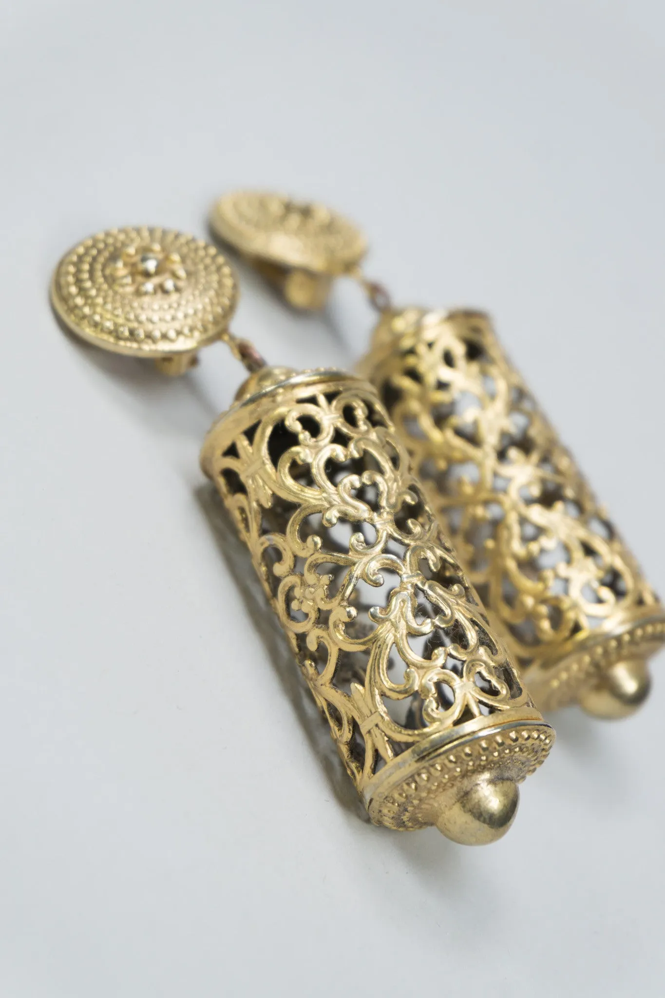 Filigree Barrel Earrings