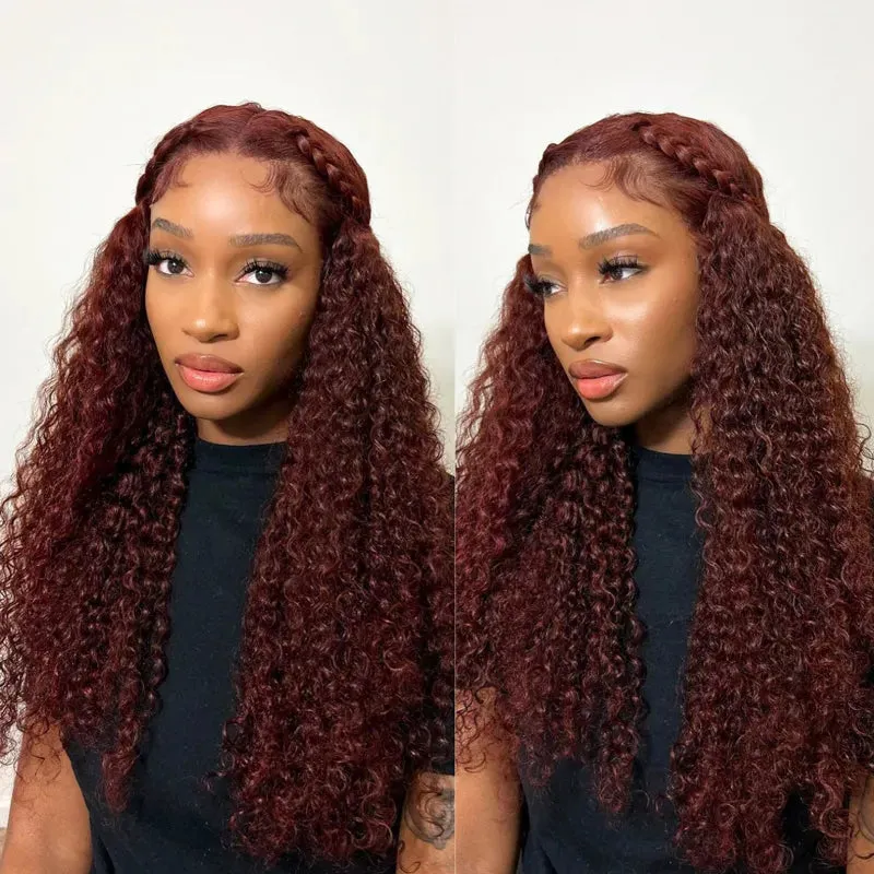 Flash Sale Reddish Brown Invisi-Strap 360 Skin Lace Frontal Glueless Wig Pre-Cut Lace & Pre-Bleached Knots Human Hair