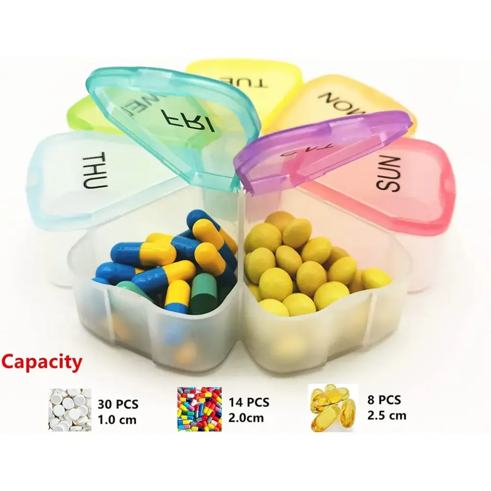 Flower Shape Weekly Pill Container | Never Miss A Dose Again