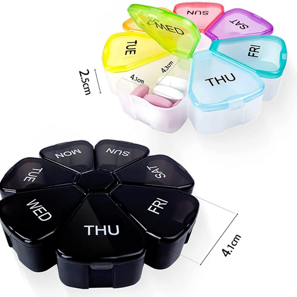 Flower Shape Weekly Pill Container | Never Miss A Dose Again