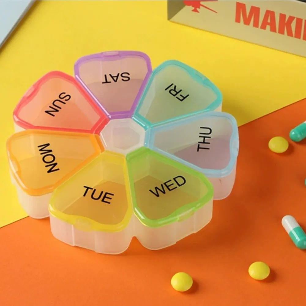 Flower Shape Weekly Pill Container | Never Miss A Dose Again