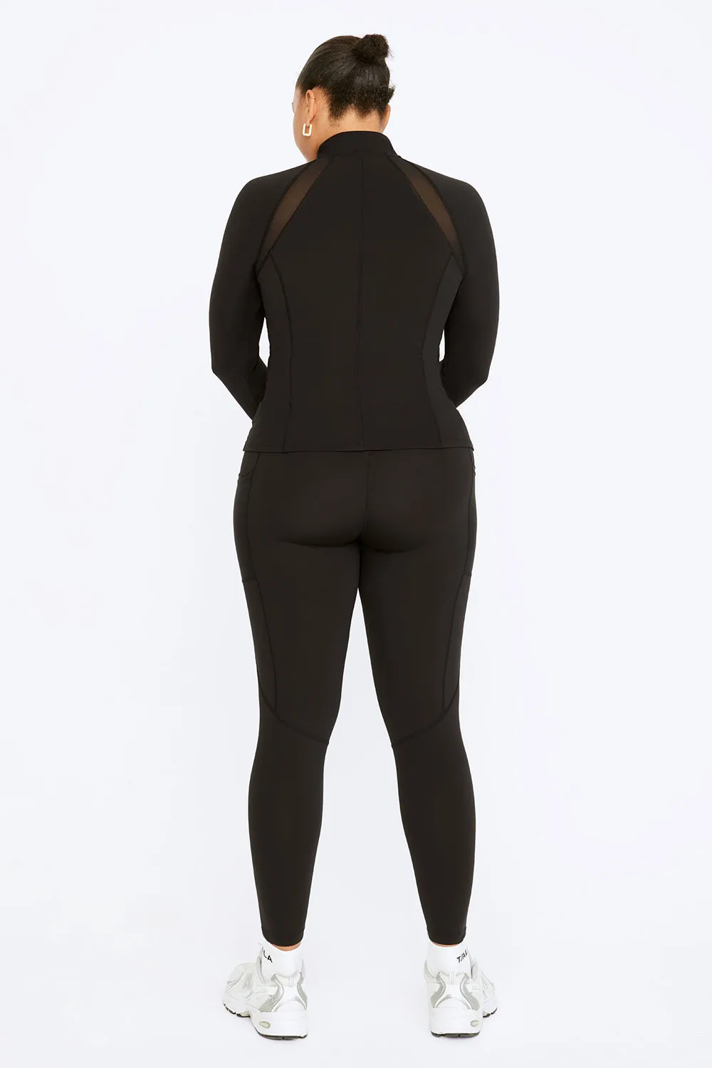 FORMTECH QUARTER ZIP LONG SLEEVE RUNNING TOP - BLACK