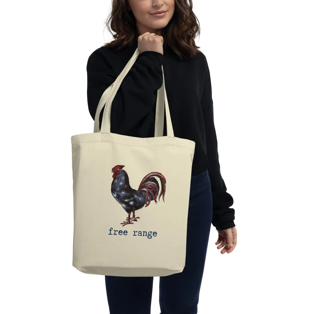 Free Range Rooster Eco Tote Bag