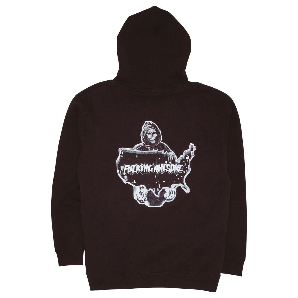 FUCKING AWESOME 14TH CENTURY ZIP HOODIE - BLACK