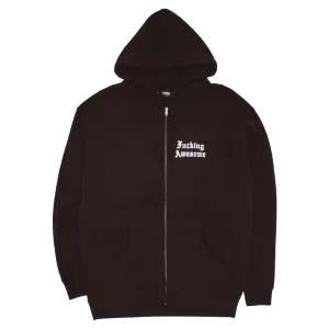 FUCKING AWESOME 14TH CENTURY ZIP HOODIE - BLACK