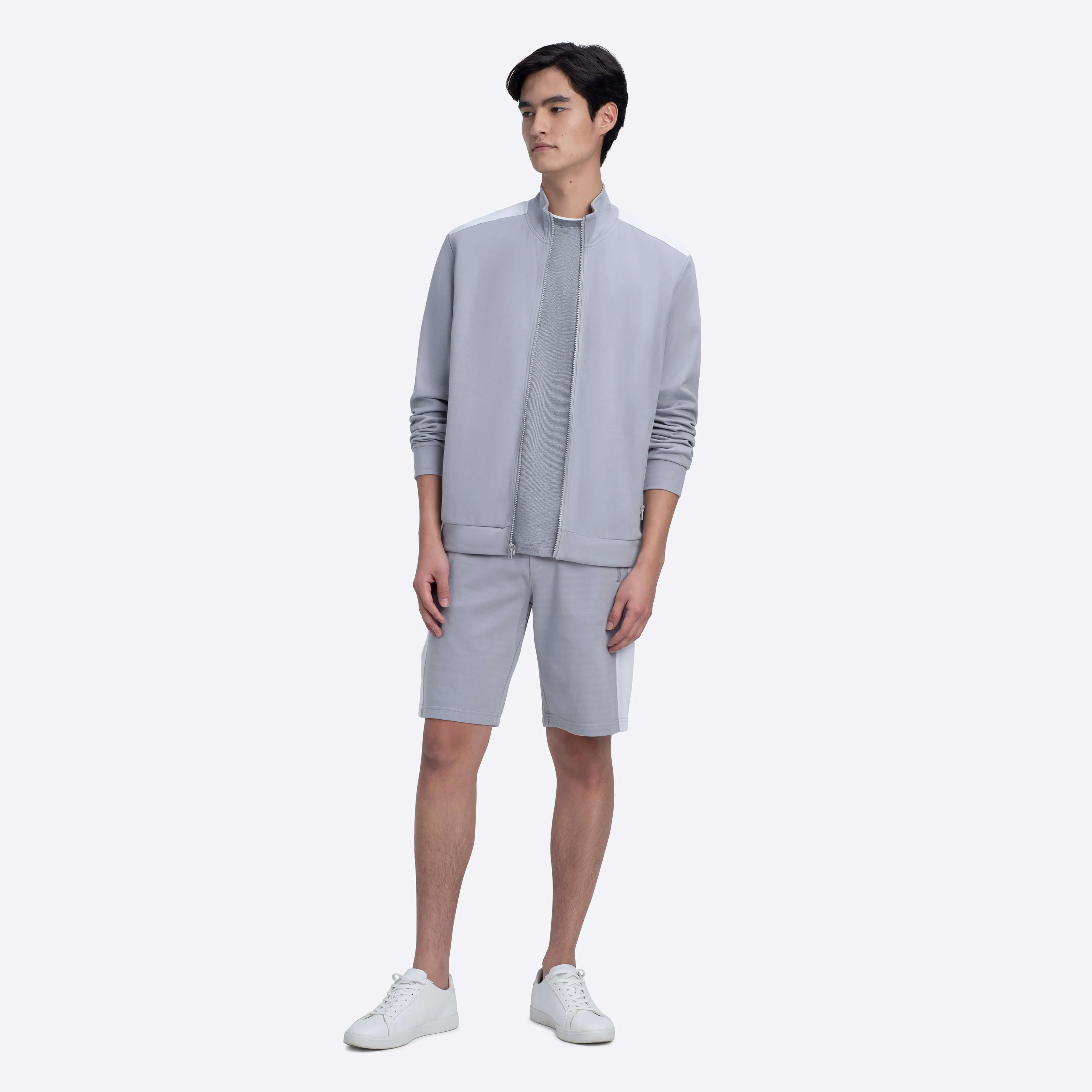 Full Zip Mock Neck Sweatshirt