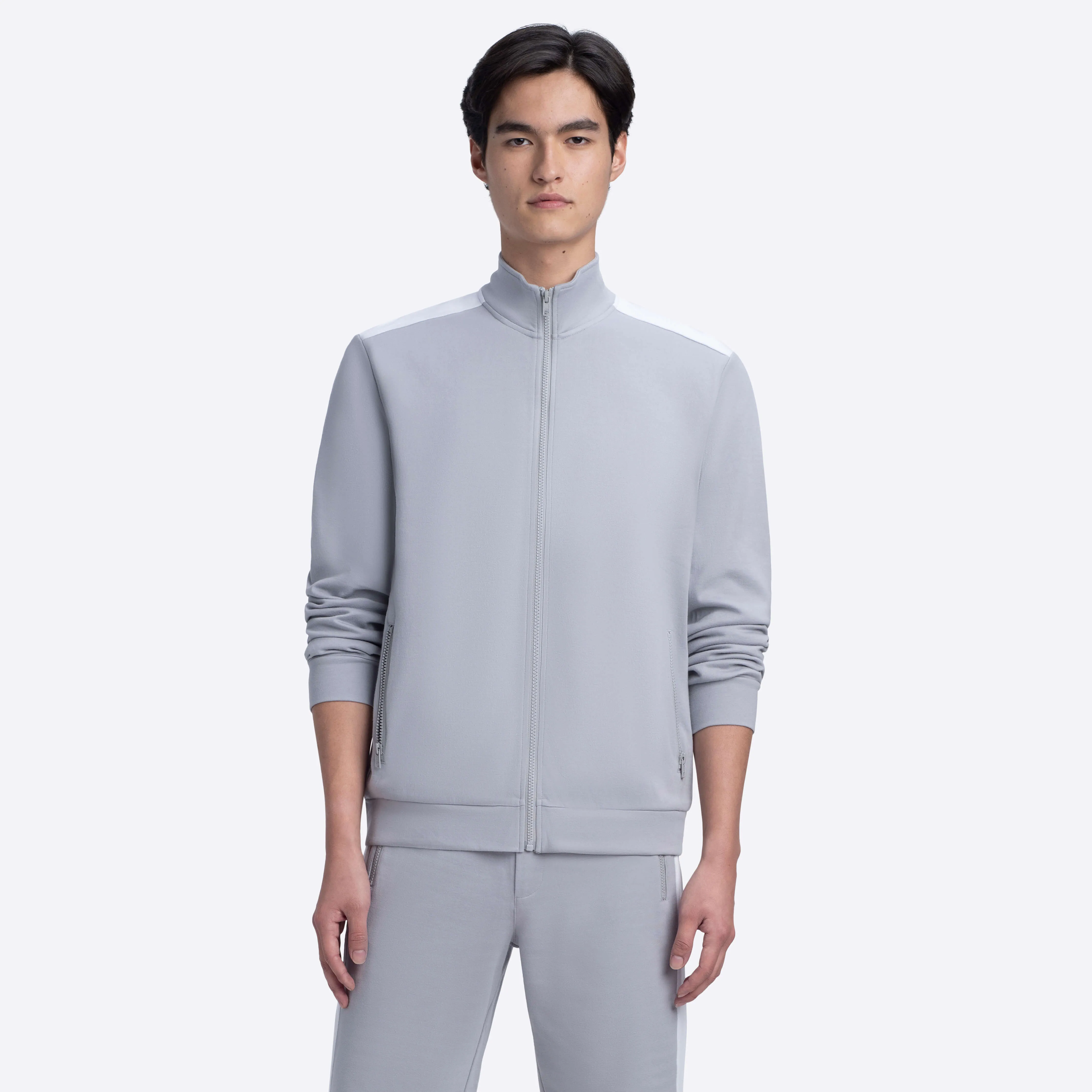 Full Zip Mock Neck Sweatshirt