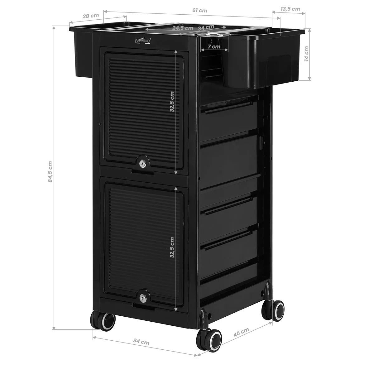 Gabbiano Hairdresser's Helper 68C Black
