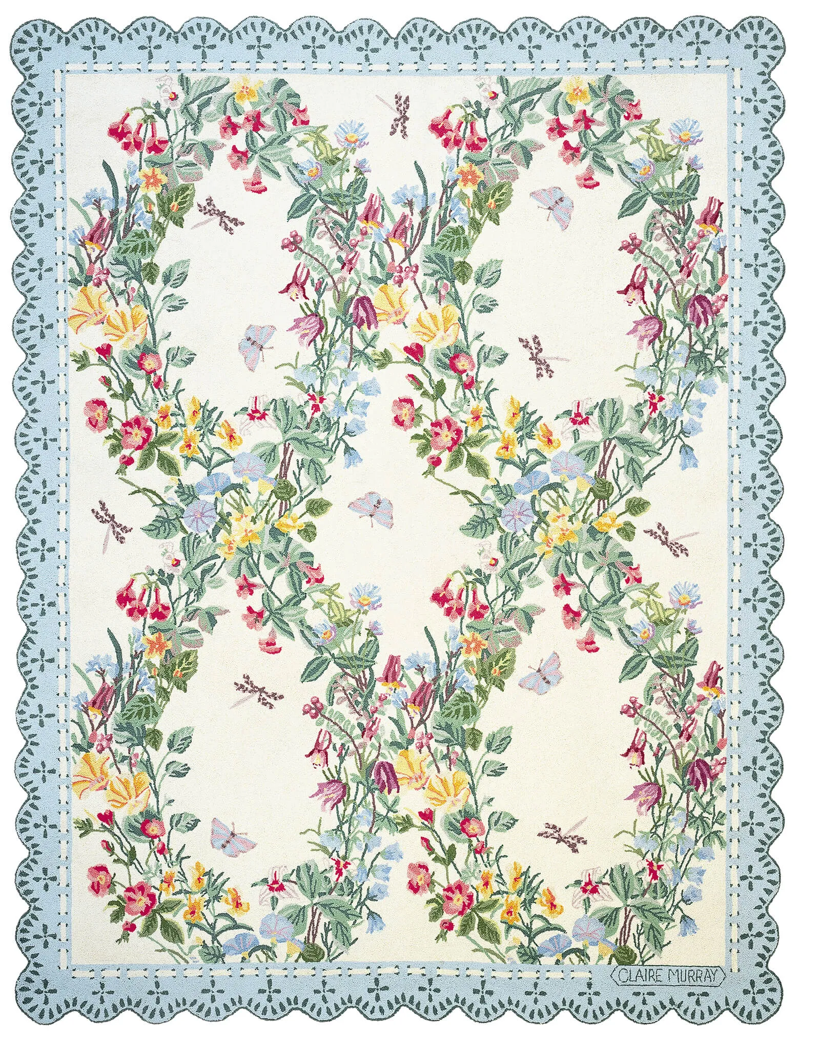 Garden Lattice Large 7x9 White