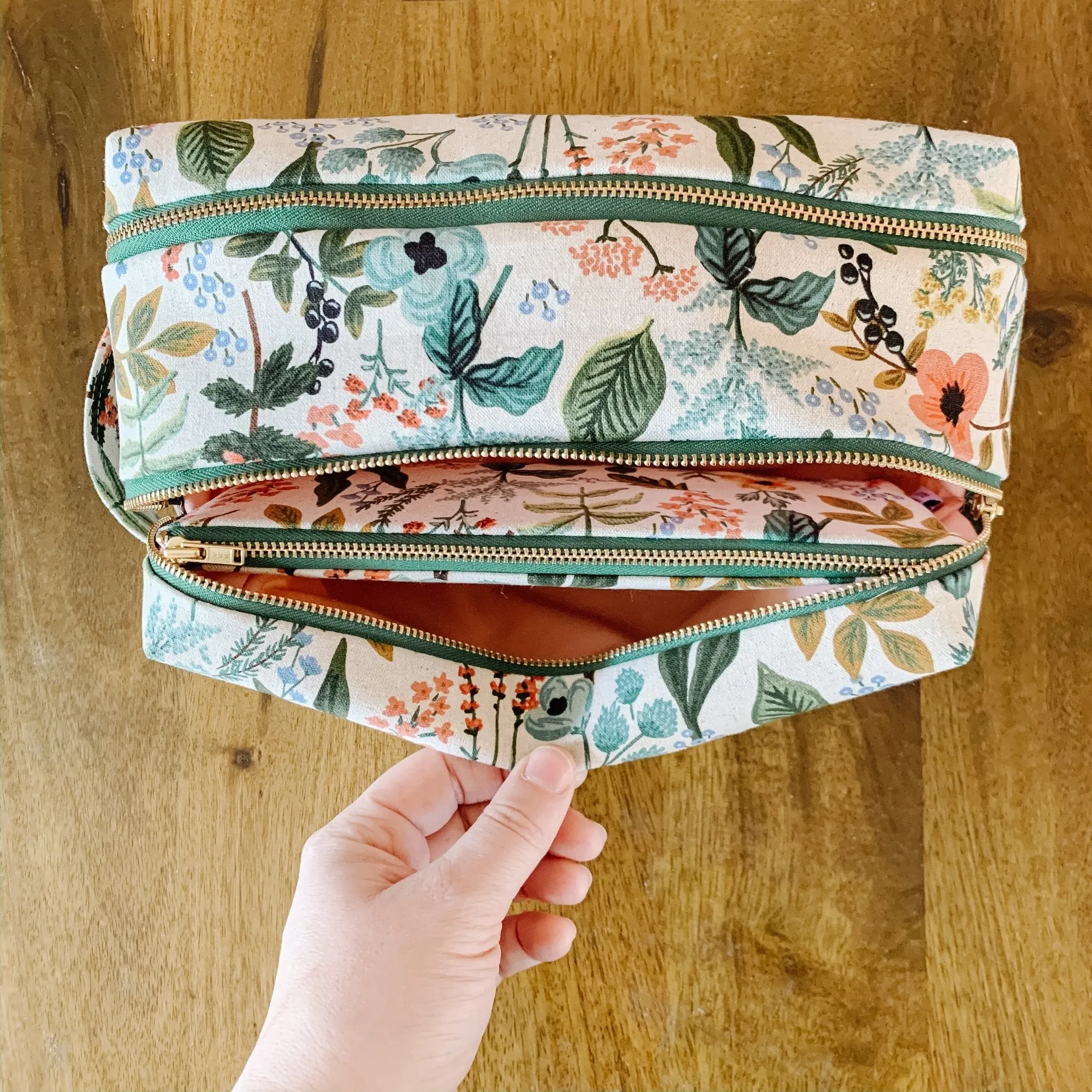 Garden Toiletry Case & Brush Pouch BUNDLE