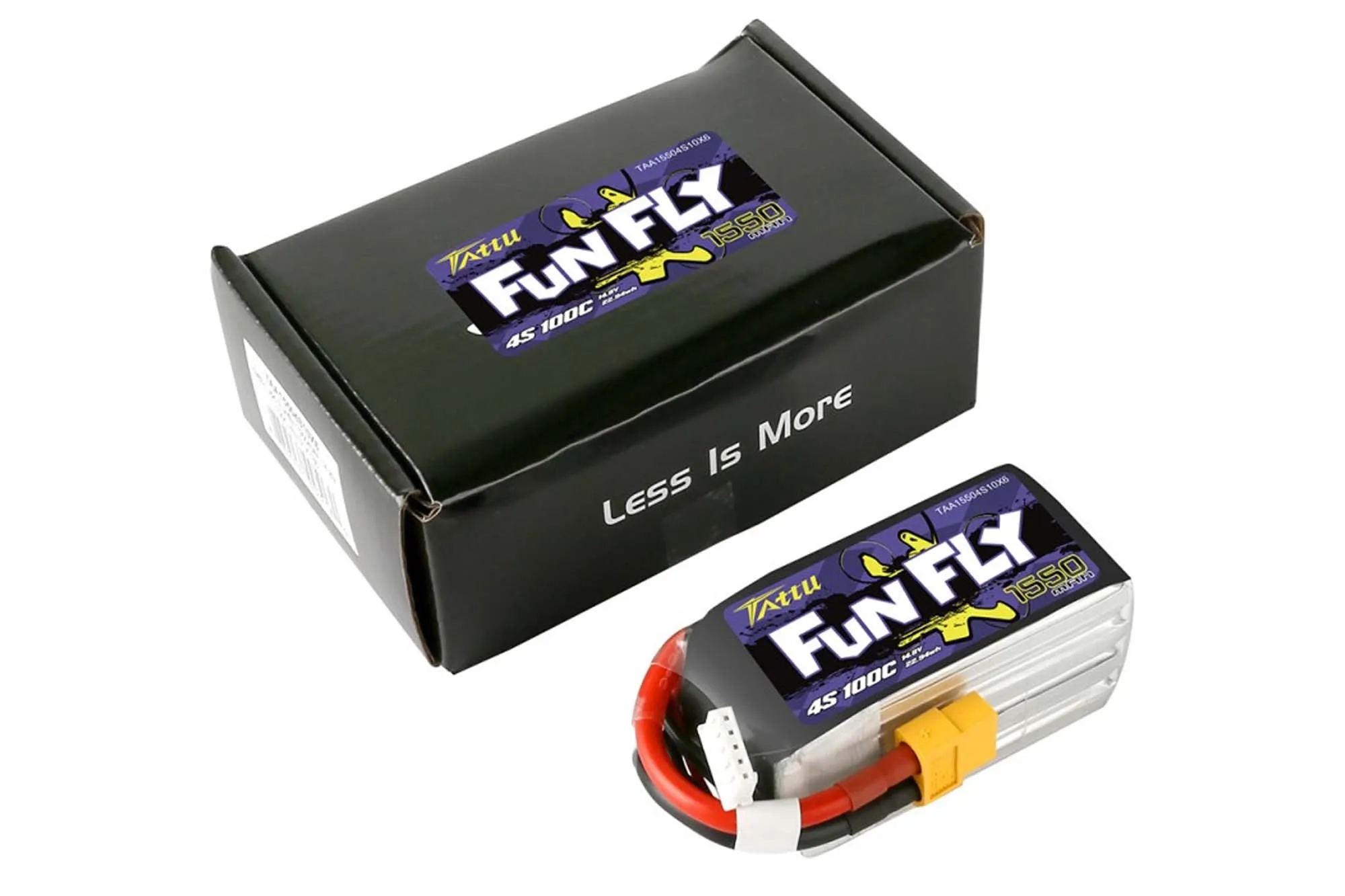Gensace Tattu Funfly 1550mAh 14.8V 100C 4S1P Lipo with XT-60 - BAT-GA-01-01