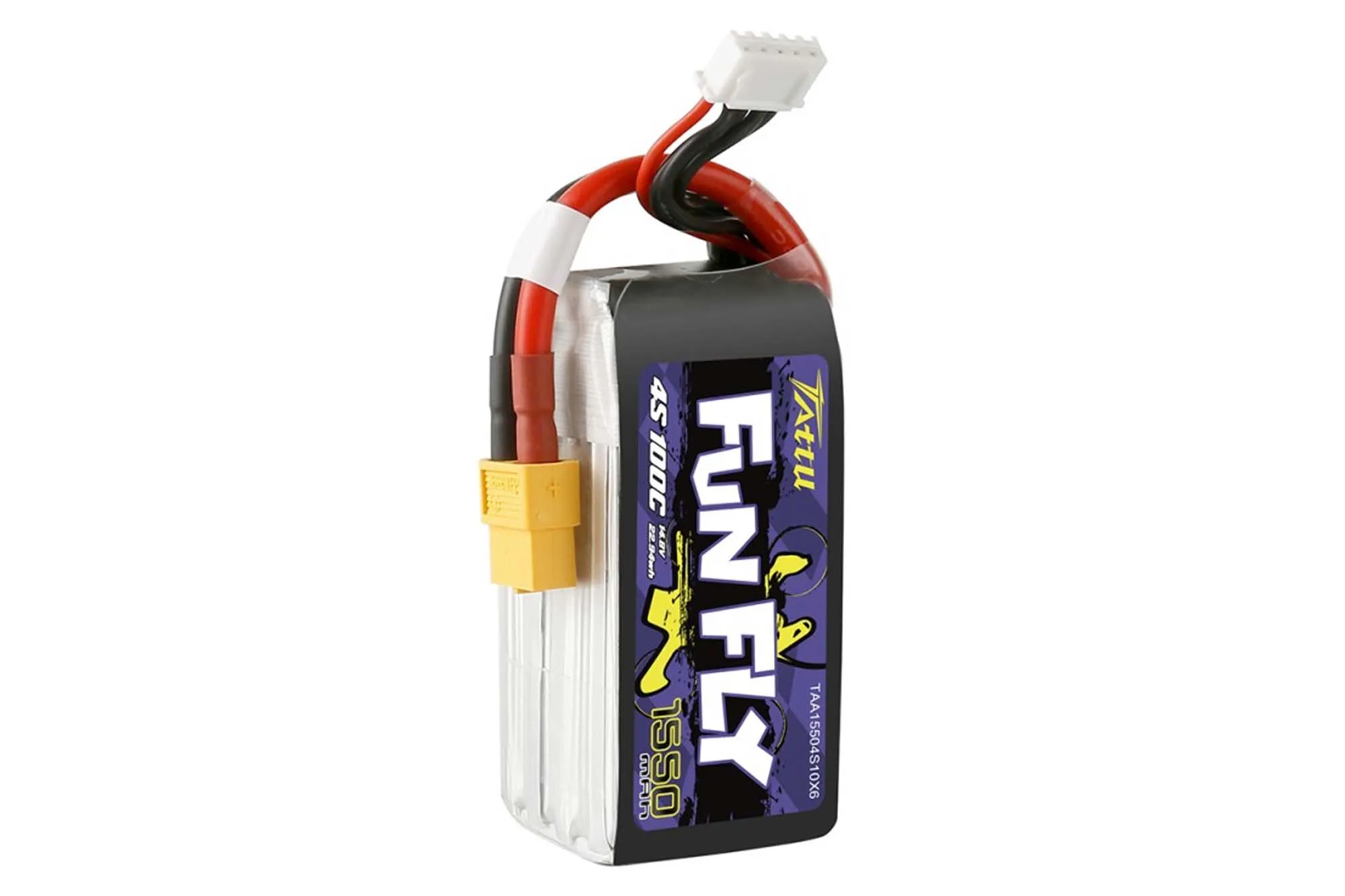 Gensace Tattu Funfly 1550mAh 14.8V 100C 4S1P Lipo with XT-60 - BAT-GA-01-01