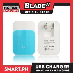Gifts Remax USB Charger 2.4A 2Port RP-U25 Assorted Colors