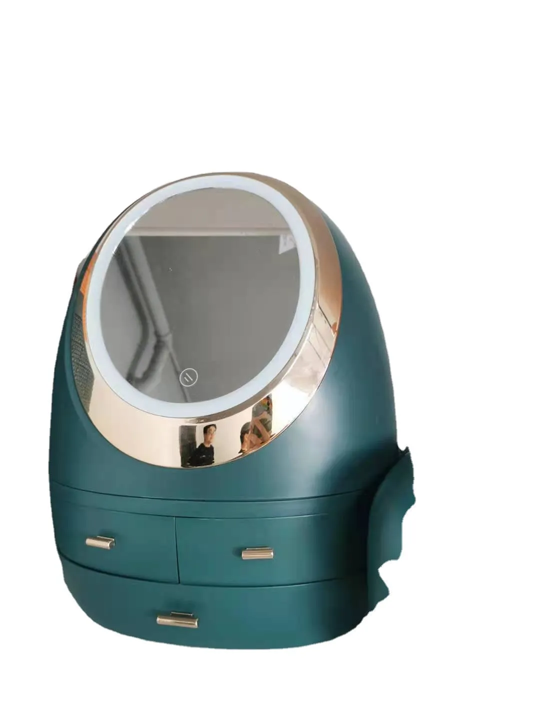 GlamStation LED Mirror Cosmetic Organizer