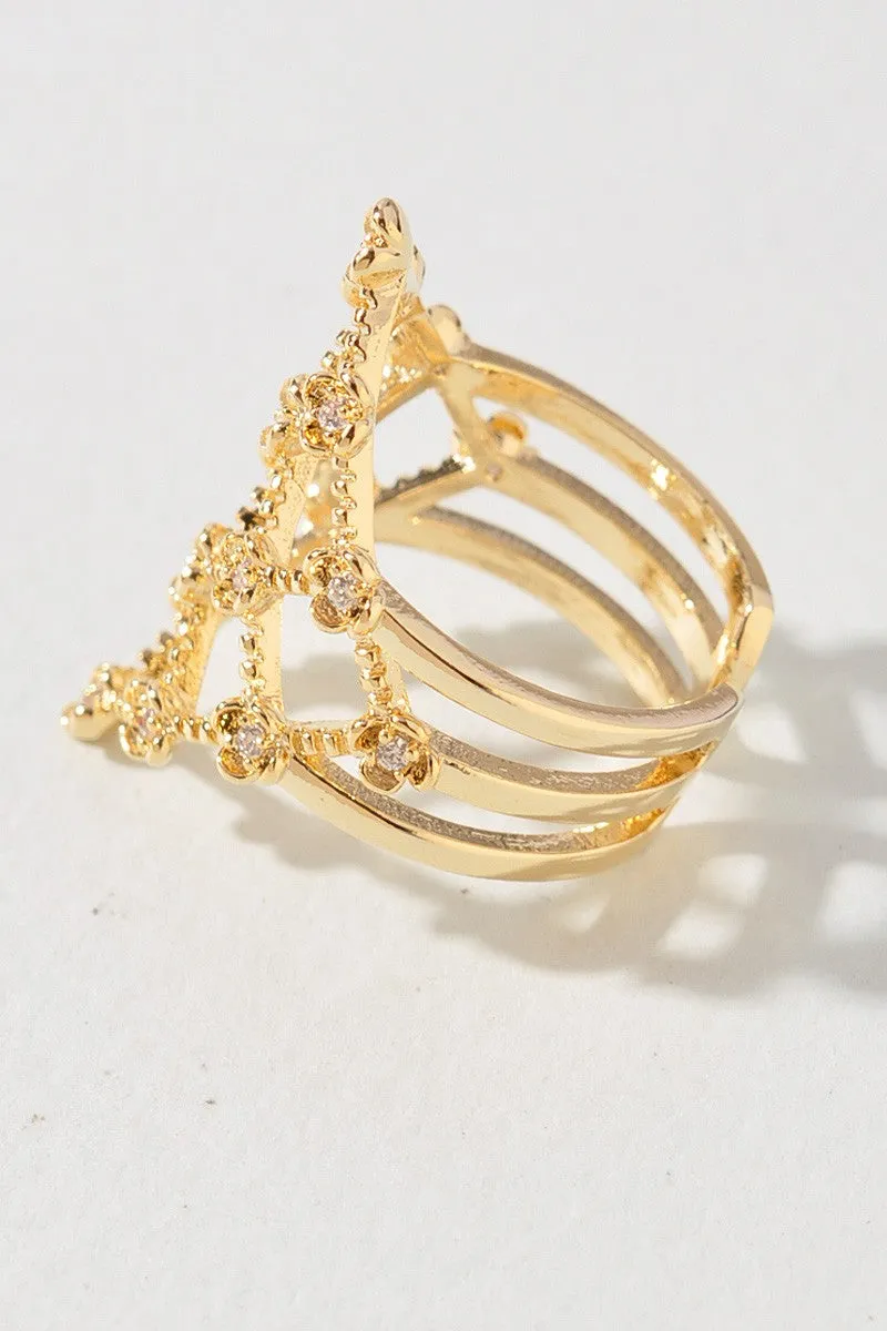 Gold Dipped Adjustable Ring