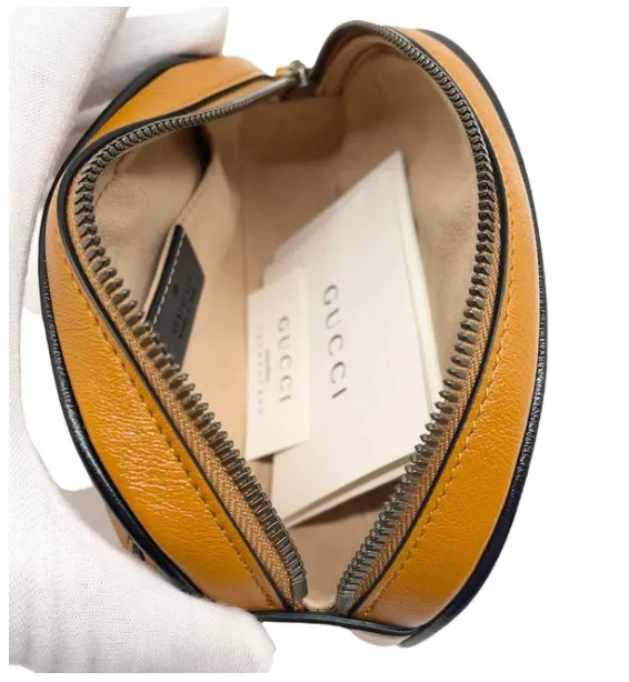 Gucci GG Marmont Matelasse Leather Belt Bag in Cognac