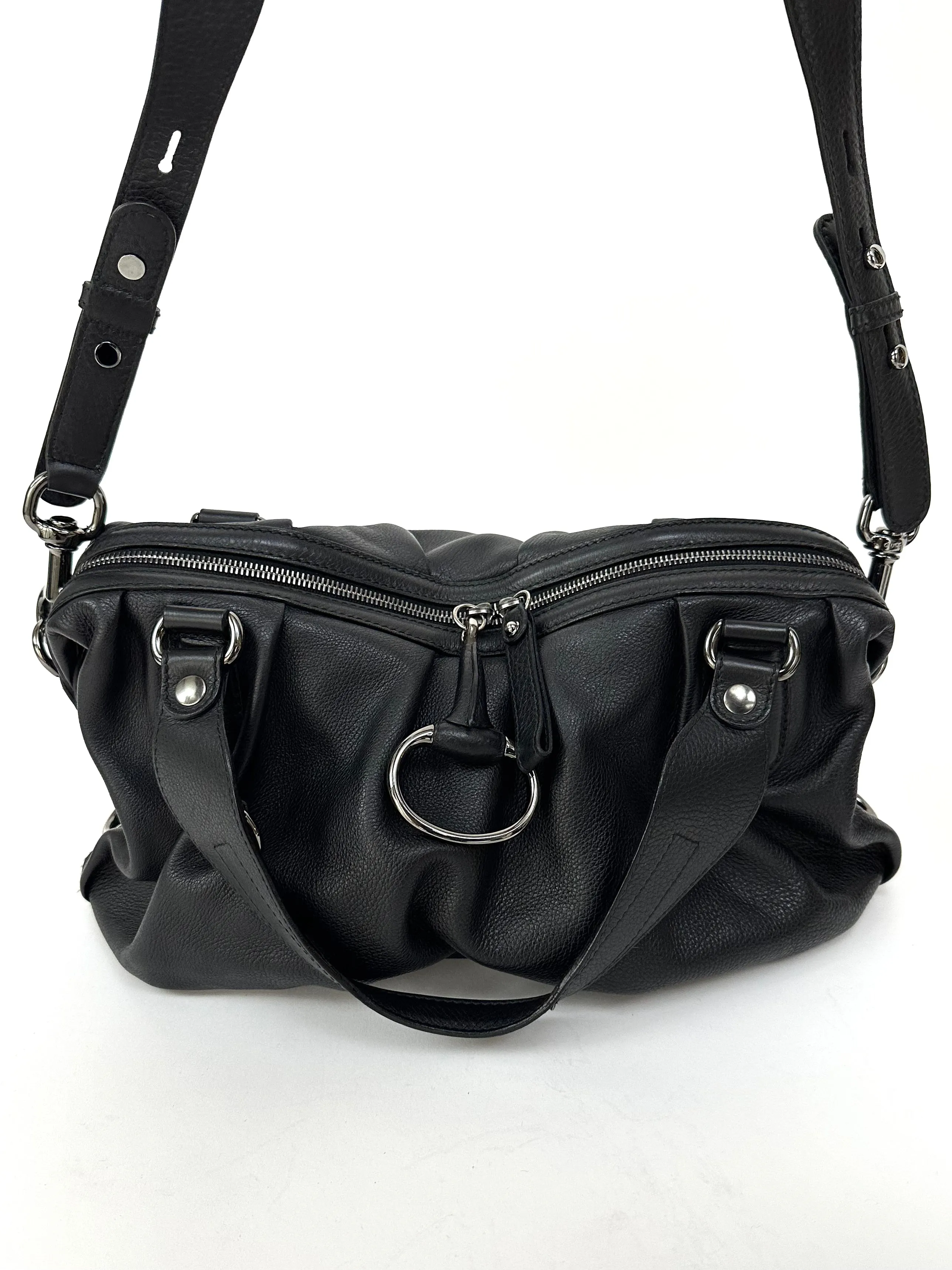 Gucci Icon Bit Leather Dual Strap Bag*
