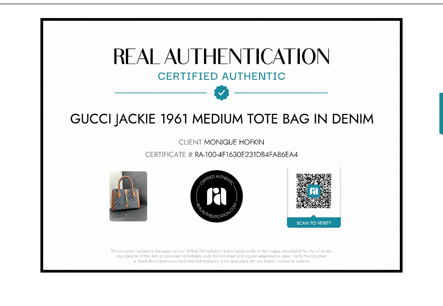 Gucci Jackie 1961 Medium Tote Bag in Denim