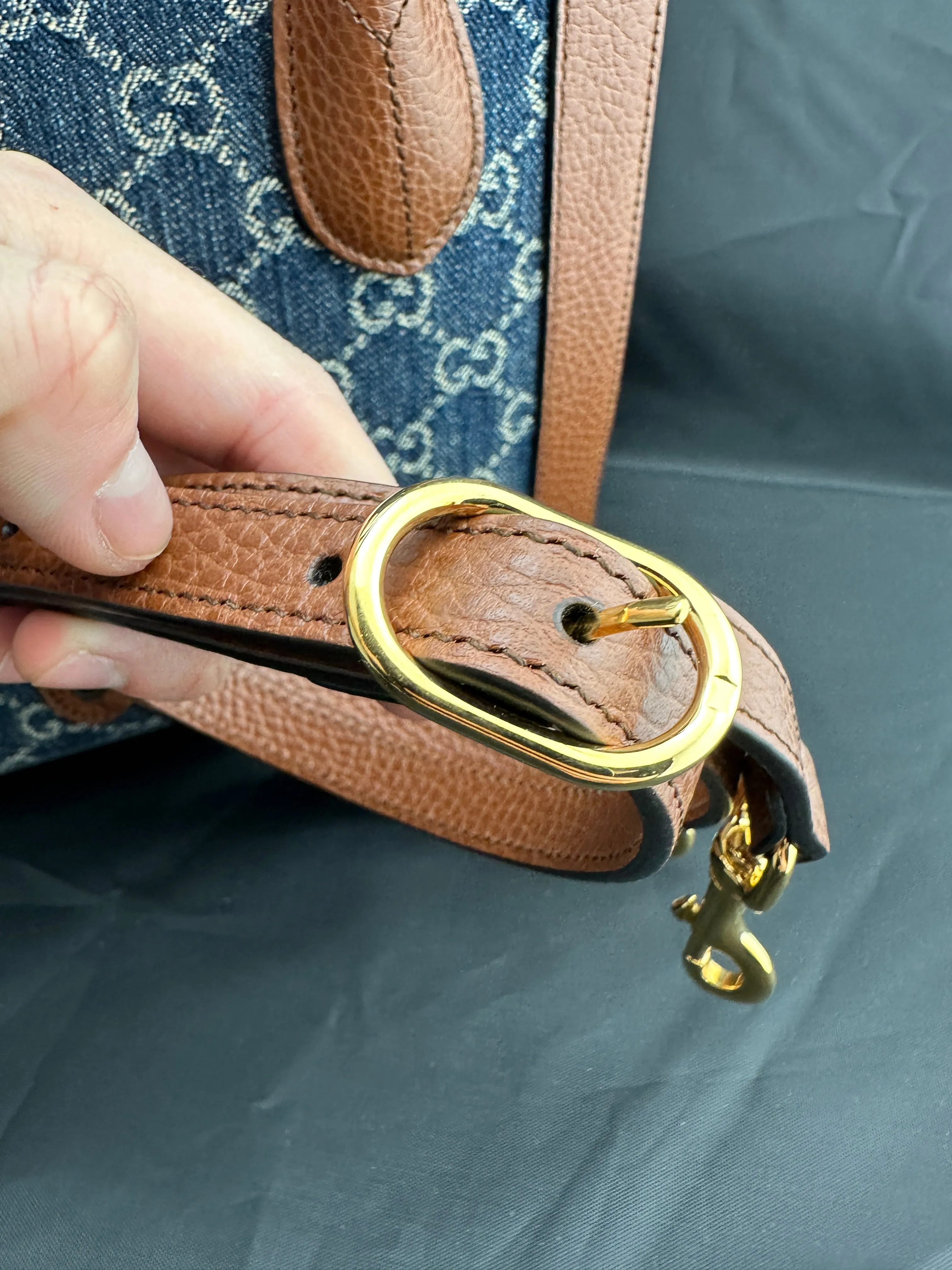 Gucci Jackie 1961 Medium Tote Bag in Denim