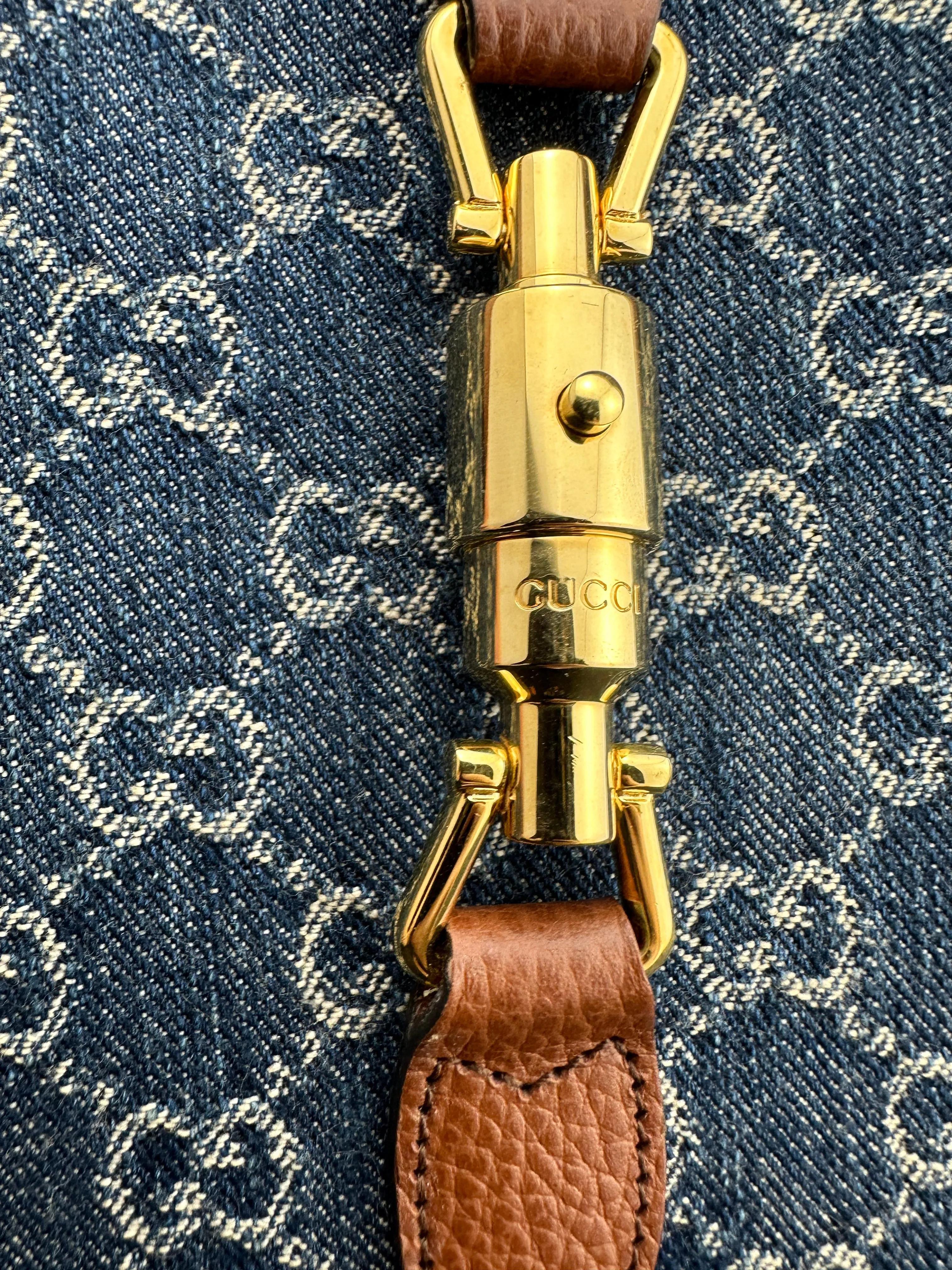 Gucci Jackie 1961 Medium Tote Bag in Denim