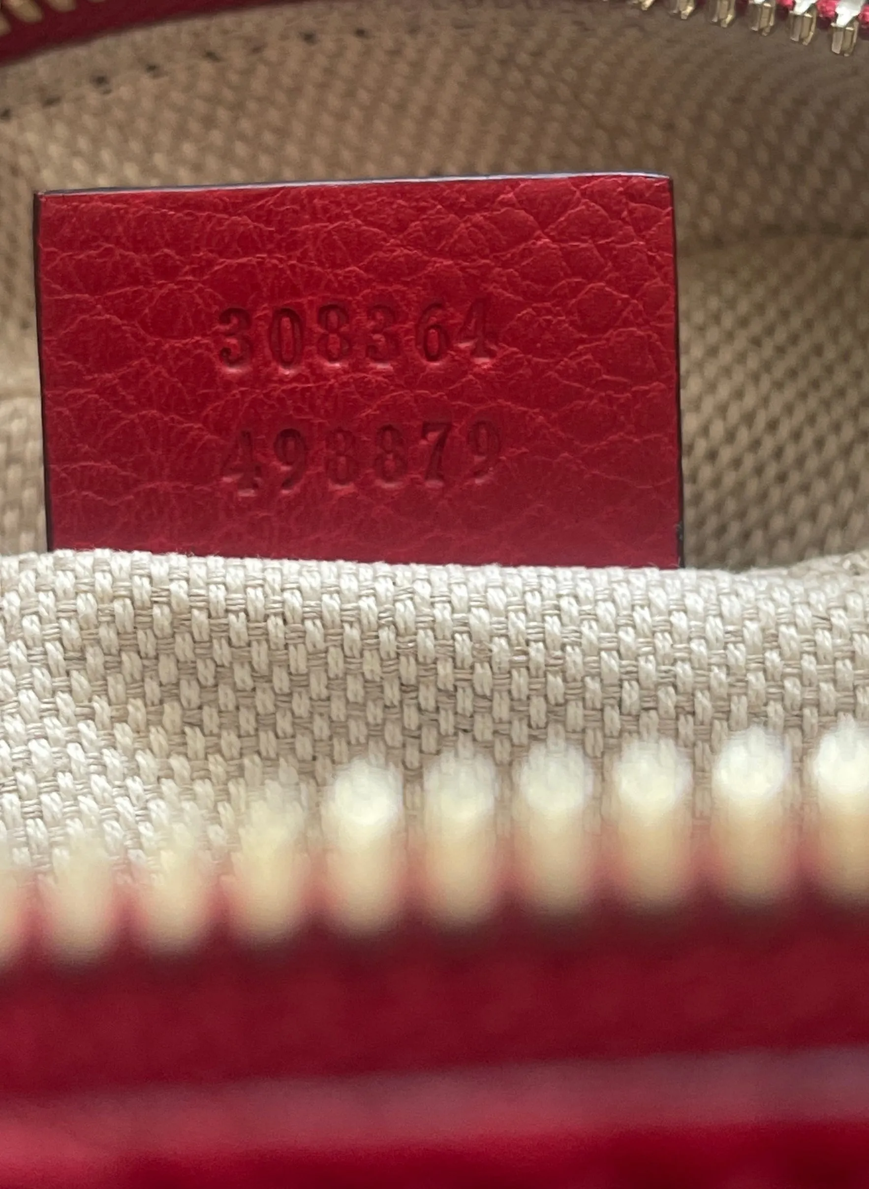 Gucci Red Pebbled Calfskin Leather Soho Disco Crossbody Bag
