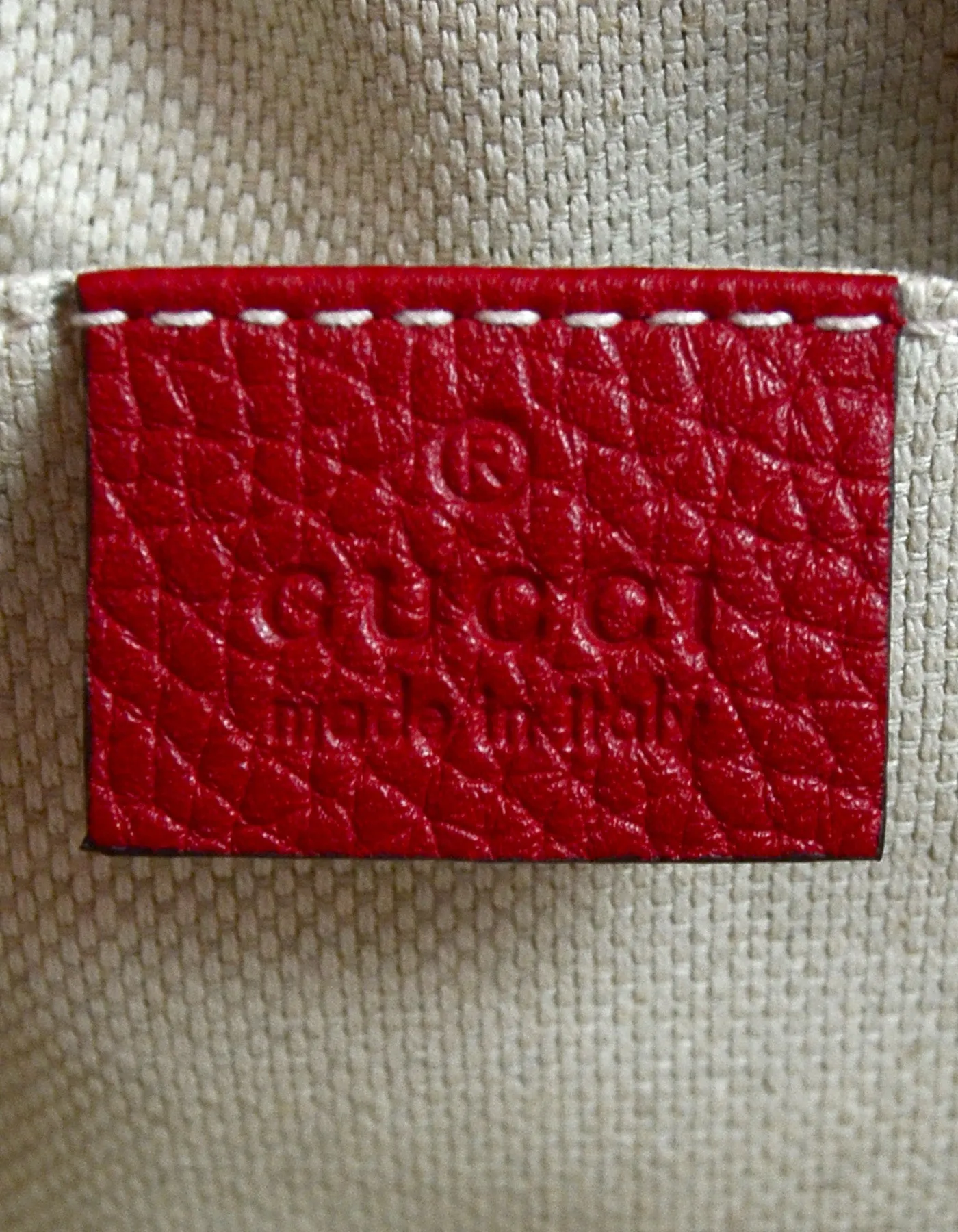 Gucci Red Pebbled Calfskin Leather Soho Disco Crossbody Bag