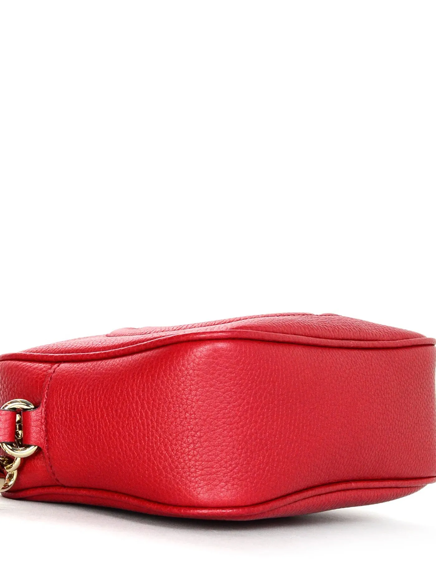 Gucci Red Pebbled Calfskin Leather Soho Disco Crossbody Bag