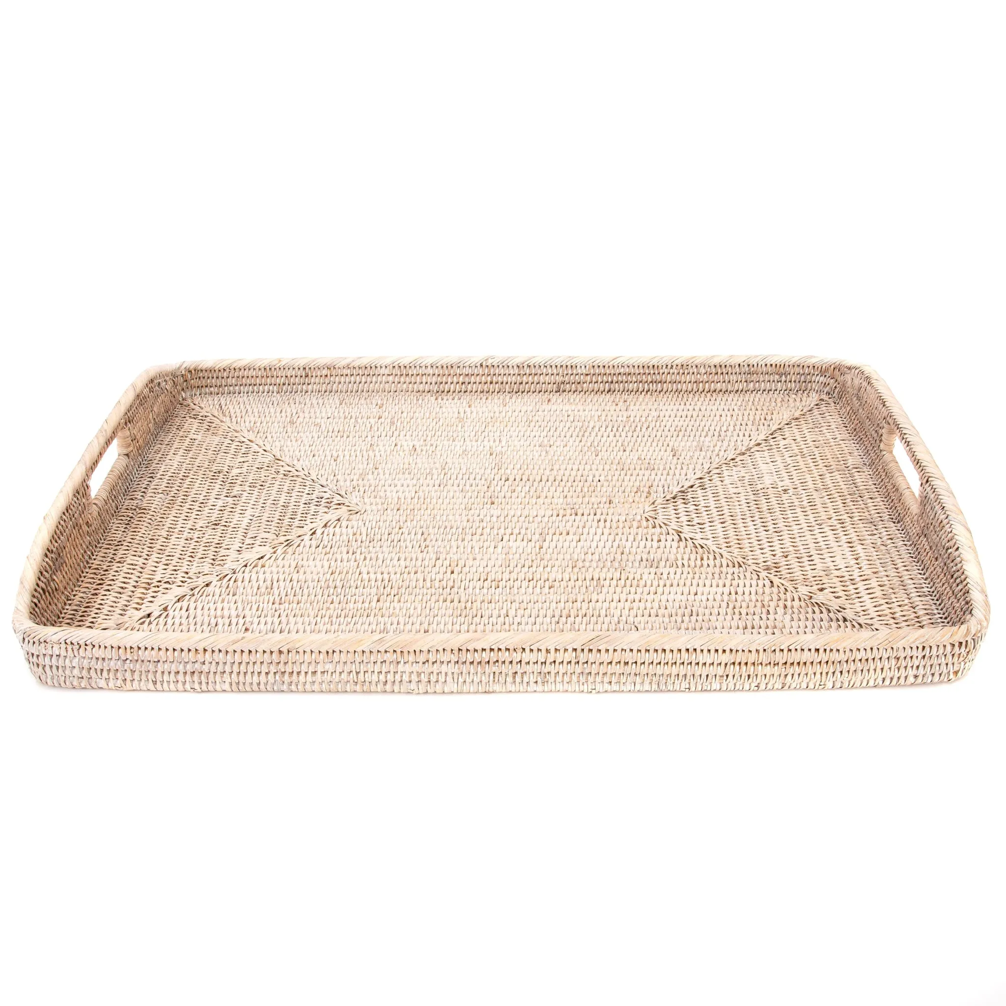 Haddie Rattan Tray with Handles